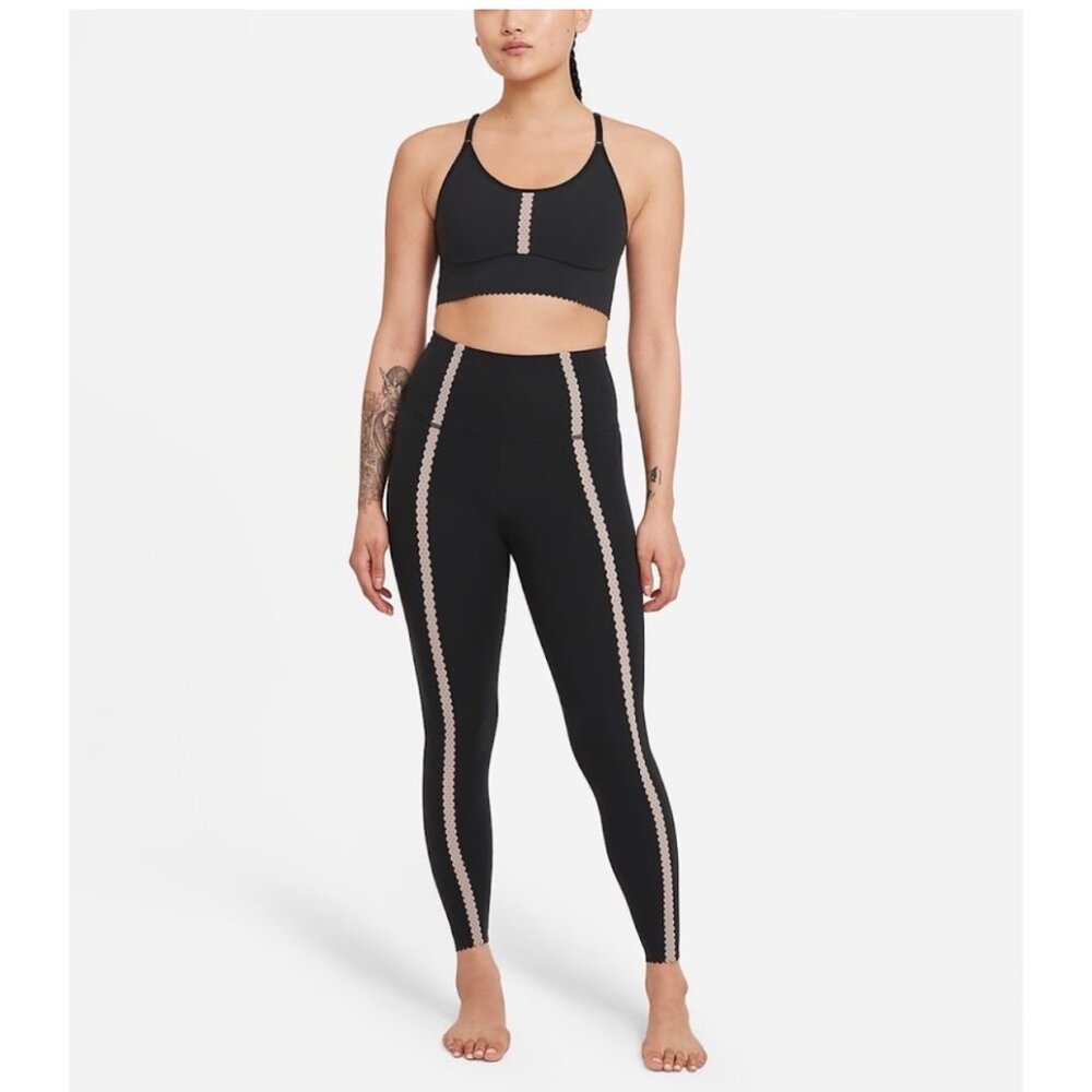 Nike Black Yoga Luxe High-Waisted 7/8 Eyelet Leggings XS